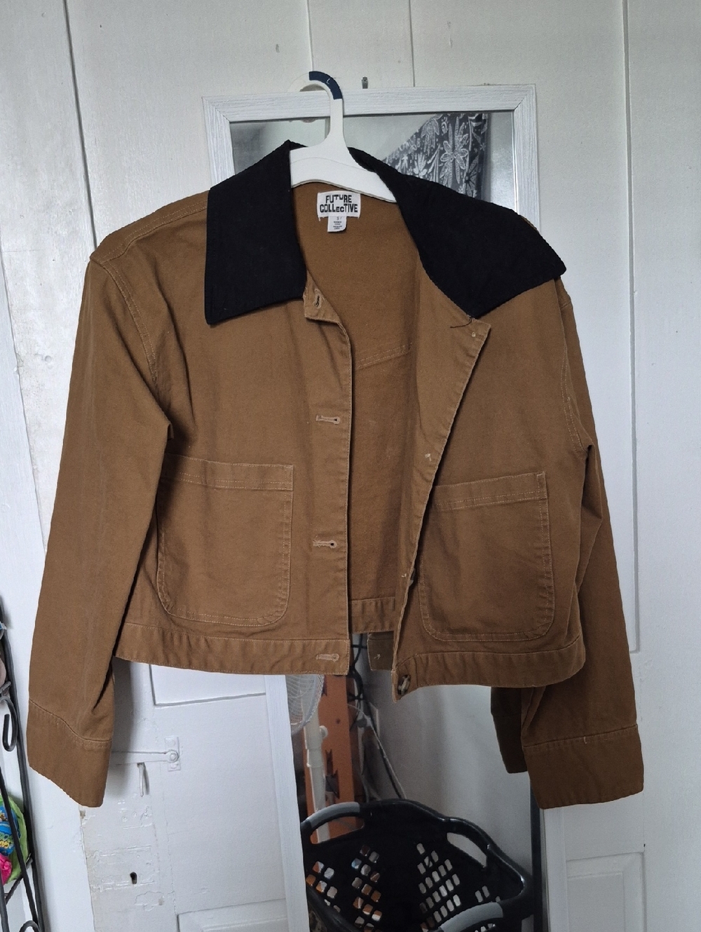 Target Brown Utility Jacket with Black Collar